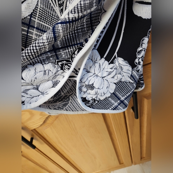 Womens Jules & Leopold Black and White Tunic Top 3/4 Sleeves Size L - Picture 5 of 6